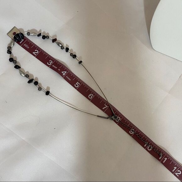 Lia Sophia Wire Bead Black Silver Necklace - Picture 5 of 5